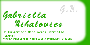 gabriella mihalovics business card